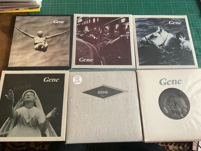 Gene 7" vinyl singles x7. Promo double olympian, haunted, sleep.,be my light,etc - Image 1 of 4