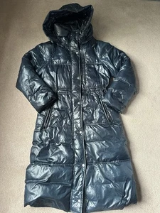 GAP Navy Blue Puffer Coat with Hood Size Small Excellent Condition - Picture 1 of 9
