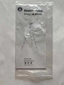 Manfrotto MKCOMPACTADV-BK MKCOMPACTADV-WH Tripod Instruction Manual User Guide - Picture 1 of 3