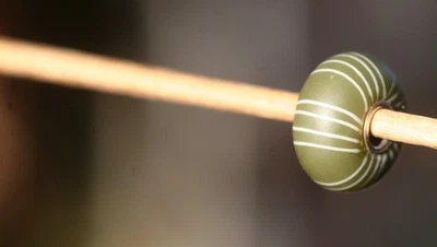 Trollbeads Kimono Bead Seigaiha, der grüne Kimono Bead - Bild 1 von 4