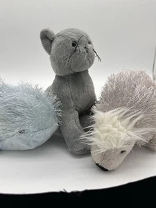 Ganz Webkinz Plush Lot – Gray Cat, Blue Seal & Hedgehog – No Codes - Picture 1 of 7