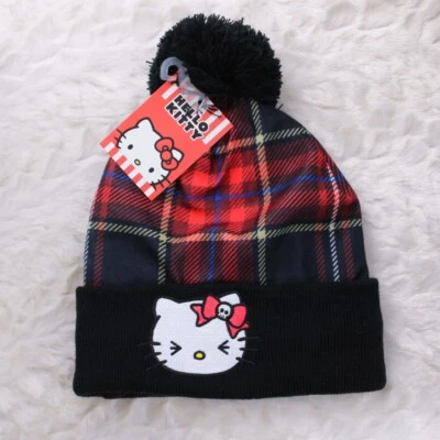 Hello Kitty Plaid Beanie Hat - Image 1 of 3