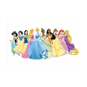 Disney Princesses Wall Vinyl Sticker - Laptop/Ipad/Toy Box Sticker - Small Size - Picture 1 of 2