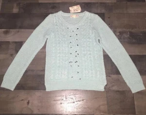 Pink Republic Girls PullOver Knit Sweater Mint Color Size L (14) - Picture 1 of 9