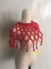 1/6 1/3 BJD Doll Archaic Costume Decoration Shoulder Accessory Red Pearl Shawl