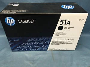 Genuine HP Q7551A (51A) Black Toner Cartridge New Sealed Black And White Box - Picture 1 of 7