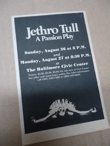 Jethro Tull 1973 Konzert in Baltimore Civic Center MD - Bild 1 von 1