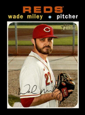 2020 Topps Heritage Wade Miley #571 Cincinnati Reds - Image 1 of 2