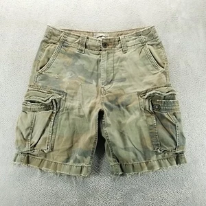 Pantalones Cortos Carga American Eagle Para Hombres 31 Verde Sueltos 10" Militar Utilitario Sarga Y2K - Imagen 1 de 11