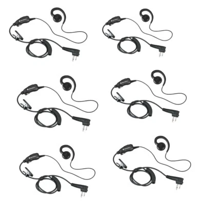 Motorola HKLN4604 Swivel Earpieces for RMM2050 DTR600 DTR700 Radios - QTY 6 - Image 1 of 4