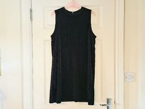 Sparkle & Fade @ Urban Outfitters Size Small 8/10 Black Velvet Stripey Shift...
