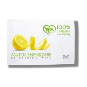 100 o 1000 Salviette al limone umidificate Bio Wipes Monouso per Ristorante - Foto 1 di 5