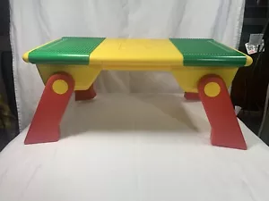 Vintage Lego Folding Laptop Table w Storage Sliding Made in Ireland - Picture 1 of 7