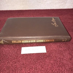 Vintage Louis L Amour Leather Bound Book ~ Heller With A Hun - Picture 1 of 6