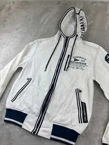 PAUL & SHARK Men's White Full Zip Hoodie sweatshirt Medium Tracksuit Admiral’s - Picture 1 of 13