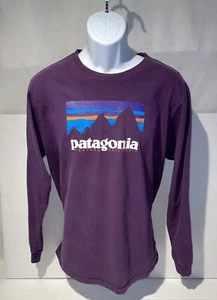 Patagonia Ventura T Shirt Mens Sz M 42 Chest Purple Long Sleeve Crew Neck Hiking - Picture 1 of 15