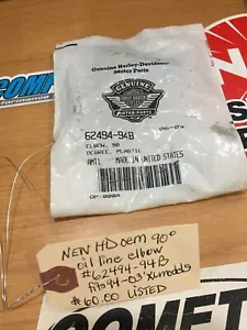 Harley Davidson oem 90 degree oil line elbow #62494-94B - Picture 1 of 1
