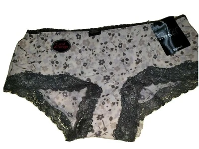 Bragas hipster Renee Rofe 2pk para mujer/junior S(5) gris rosa floral #WC33 Foto 1 de 3