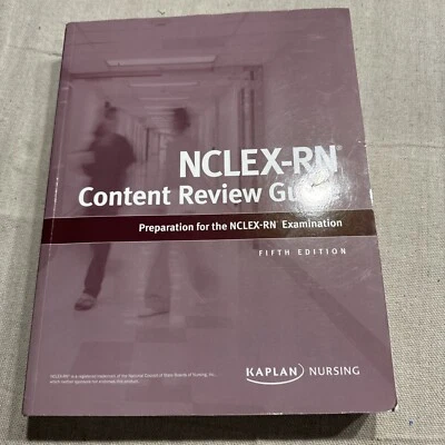 Kaplan Nursing. NCLEX-RN Content Review Guide. Fifth Edition. Paperback - Image 1 of 3