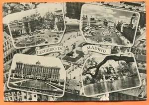 Madrid Spain Multiview of City Real Photo Postcard 1960s - Picture 1 of 3