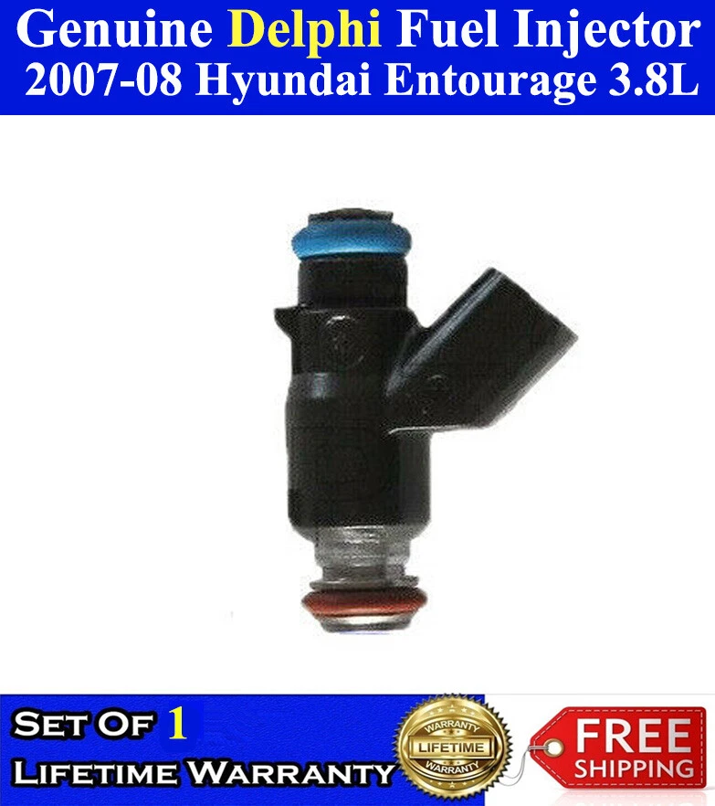 Genuine SINGLE Delphi Fuel Injector For 2007-2008 Hyundai Entourage 3.8L Foto 1 de 1