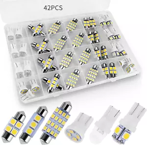 42 Piezas Luces Interiores Coche, Cúpula Blanca Súper Brillante Mapa Cabina Trasera Luces Bombilla - Imagen 1 de 12