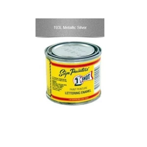 1 Shot 193L 4oz Metallic Silver Lettering Enamel Pinstriping One Shot Paint - Picture 1 of 1
