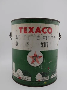 Texaco Asbestos Fibre Roof Coating- The Texas Company - 1 Gallon Tin Can - Picture 1 of 7