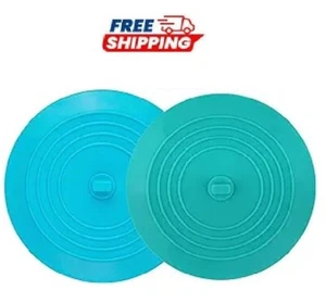 2 Pcs Silicone Floor Drain Plug Cover Kitchen Bath Tub Sink Rubber Water Stopper - Picture 1 of 7