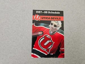 ES23 Utica Devils 1987/88 Minor Hockey Pocket Schedule - Bud Light - Picture 1 of 2
