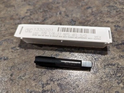 OSG 1/8-27 NPS 4FL S/O HSS OXIDE FINISH 1330201 - NEW - Image 1 of 2