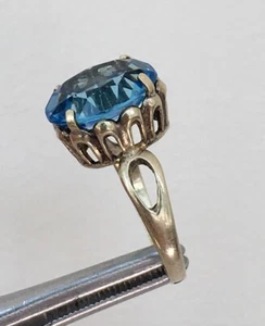 Ring № 36 Vintage blauer Stein Ring Silber 875 ☆ UdSSR Ring 5,75 Gr. 2,48 gr - Bild 1 von 24