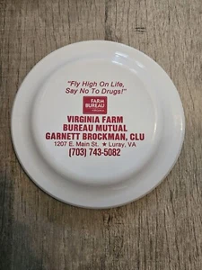 9" White Humphrey Flyer Farm Bureau Virginia Luray VA Frisbee Flying Disc No. 11 - Picture 1 of 5