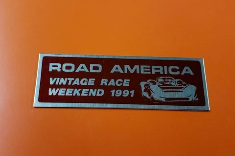 Road America Dash Plaque 1991 Chicago Historic Road Races, Elkhart Lake Wis Cover