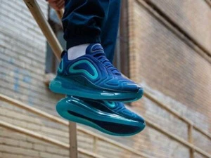 NIKE AIR MAX 720 UNISEX TRAINERS, UK9, BLUE VOID/COURT PURPLE, AO2924 405 - Picture 1 of 6