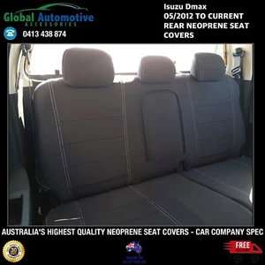 FITS Isuzu DMax Rear Neoprene Car Seat Covers SX EX LS-M LS-U Terrain X-Runner - Picture 1 of 8