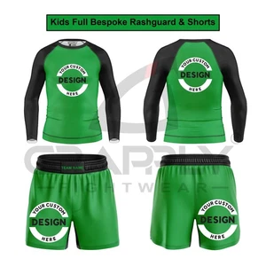 CUSTOM Kinder BJJ Kit Jugend BJJ NOGI Set Custom Design BJJ Rashguard Shorts - Bild 1 von 6