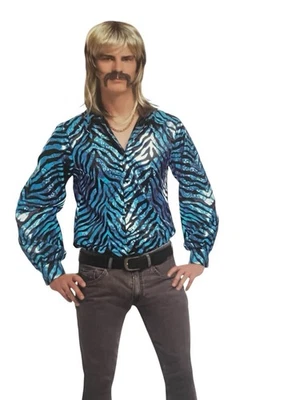 Mullet Man Halloween Costume Adult Men's Size XL Includes Mullet Wig and Shirt - Image 1 of 4