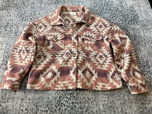 Simply Southern Aztec Print Button-Up Shacket Women XL Multicolor Jacket Western - Picture 1 of 13