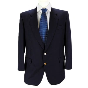 Vintage Alexandre London Blazer 46R Navy Gold Crest Buttons Royal Appointment - Picture 1 of 13