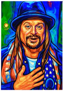 KID ROCK * Custom ACEO * Novelty * MUSIC ARTIST * Art Card * ATC - Picture 1 of 2