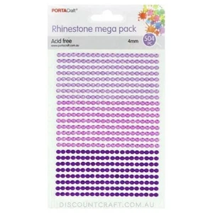 Rhinestone Sheet 4mm 504pc - Purple Theme - Picture 1 of 1