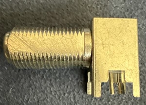 5x F-Type Jack Female Right Angle PCB Mount Long RF Connector 75ohm Coax - Afbeelding 1 van 2