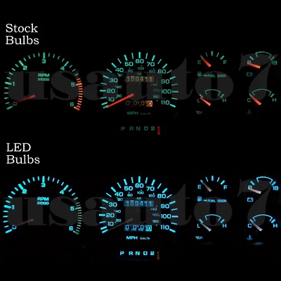 Dash Instrument Cluster Gauge AQUA BLUE SMD LED LIGHT KIT Fit 87-96 Dodge Dakota Foto 1 de 4