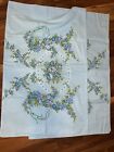 Vintage blue floral queen sheet set