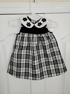 Nuevo con etiquetas Vestido a Cuadros Blanco y Negro Lots of Love para Niñas 12M NUEVO - Imagen 1 de 6