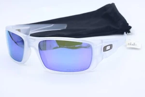 Oakley CRANKSHAFT OO9239-09 Clear Wrap Sunglasses Purple polarized Lenses 60mm - Picture 1 of 5