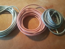 joblot fabric lighting cable stripe black red white silver industrial design 