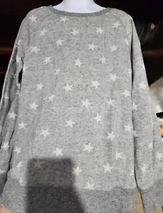 Girls So Grey Star Design Crewneck Sweatshirt Size 10 - Picture 1 of 5