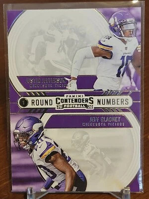 2020 Contenders Round Numbers #7 Gladney/Justin Jefferson NM-MT Vikings - Image 1 of 2